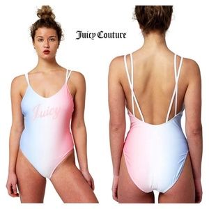 NWT JUICY COUTURE One Piece  Logo Ombre Swimsuit